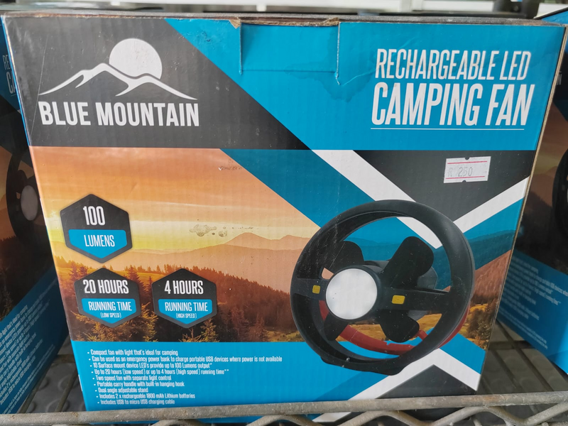 RECHARGEABLE CAMPING FAN