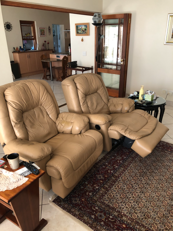Two Grafton  &amp; Everest leather recliners