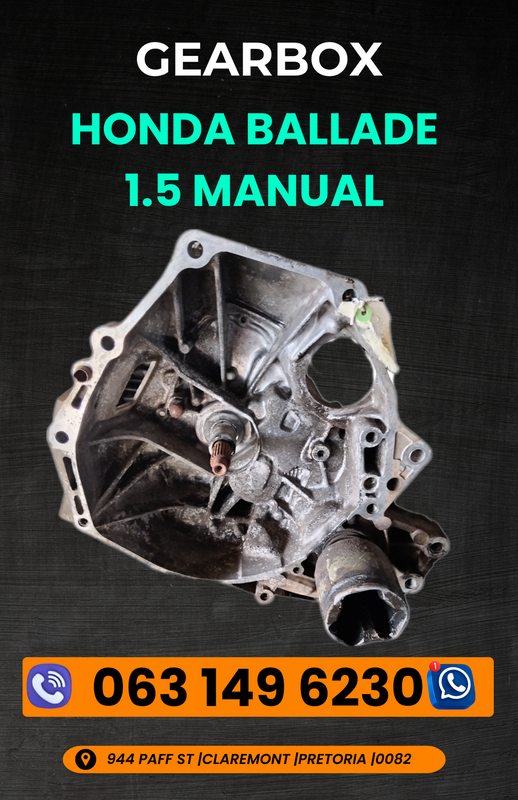Honda ballade manual 1.5 gearbox R3500 Call or WhatsApp me 063 149 6230