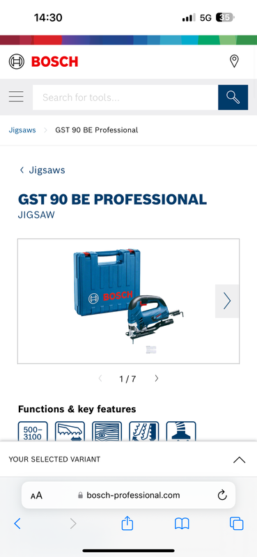 Bosch GST 90 BE PROFESSIONAL JIGSAW