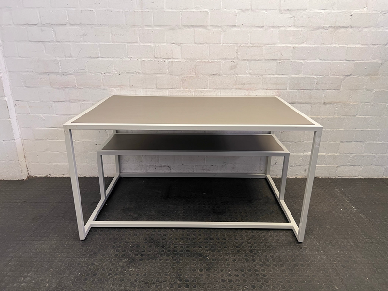 Heavy Steel Table With Storage Shelf- A47431