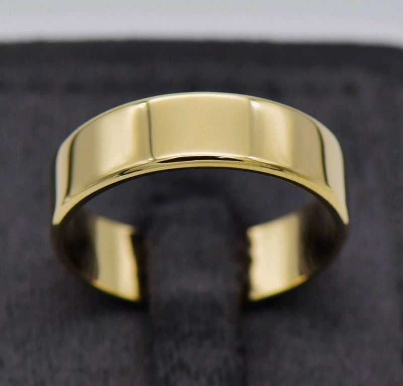 9ct gold plain ring
