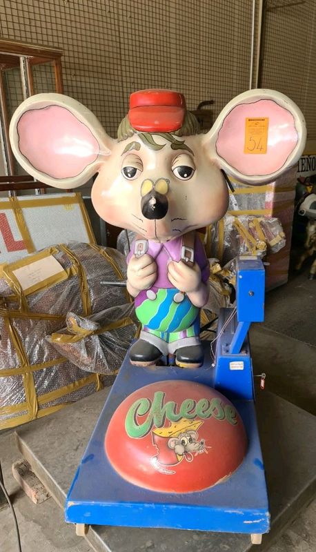 Antique Coin Operated Kiddies Ride Beautiful Mouse.