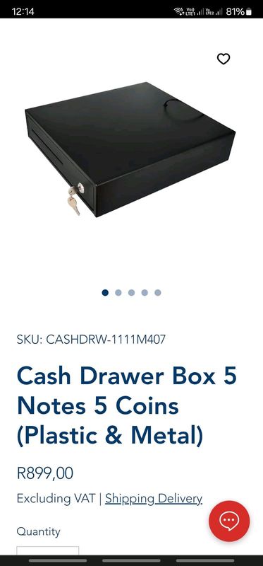 Cash drawer box 5 notes 5 coins ( plastic &amp; metal) price is negotiable