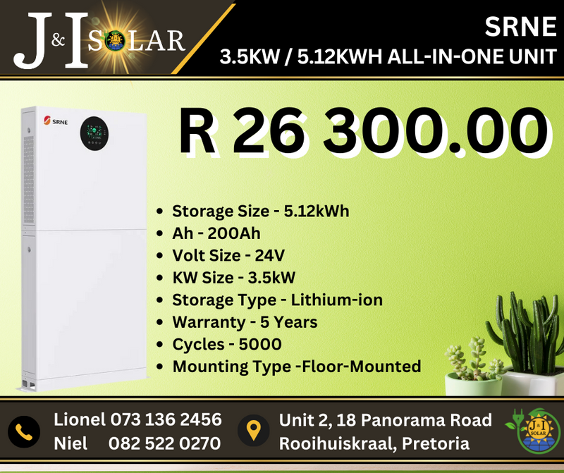 SRNE 3.5kW / 5.12kWh All-In-One Unit