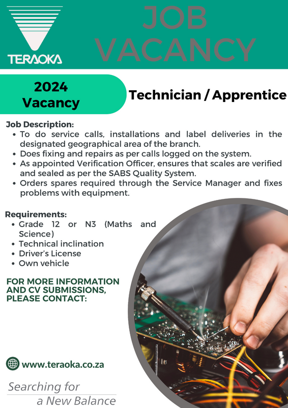 Technical Apprentice Vacancy in Port Elizabeth - BEE