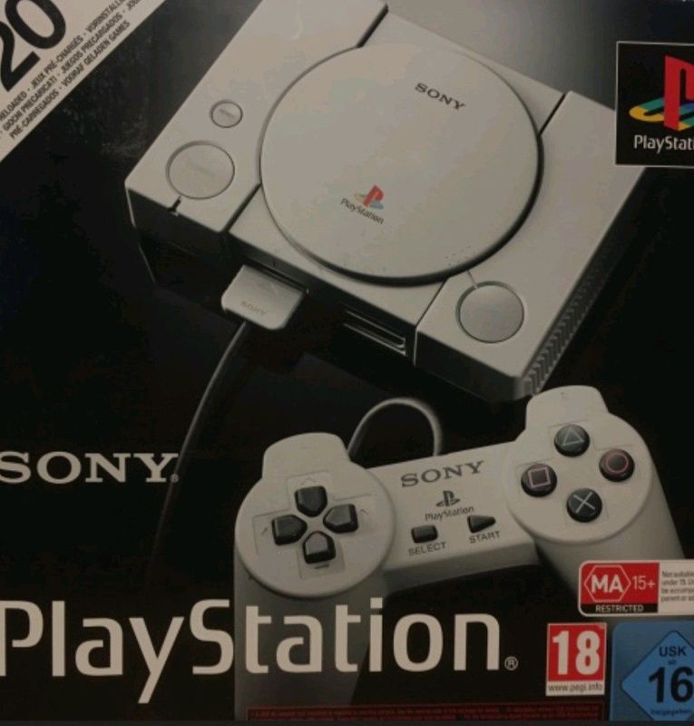 Playstation Classic Console with 2 controllers