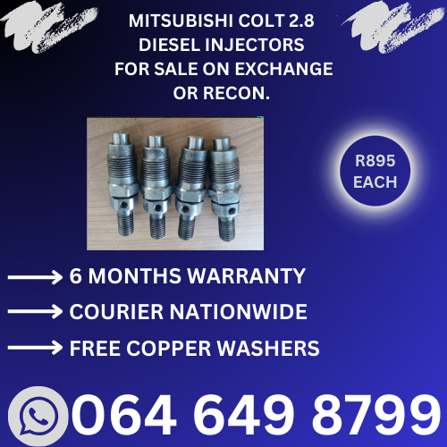 Mitsubishi Colt 2.8 diesel injectors for sale on exchange or we can recon.