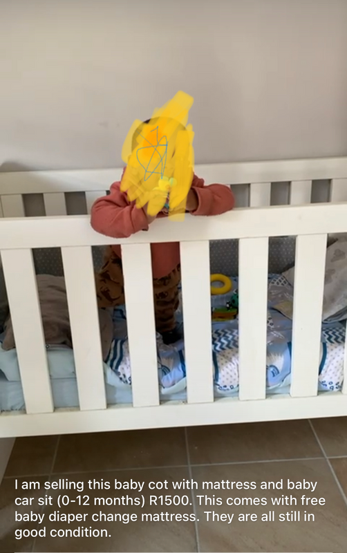 Baby cot and car sit (0-12 months)