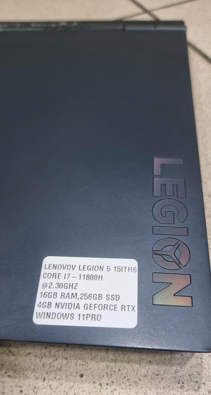 LENOVO LEGION 5 15ITH6 Core i7-11TH GEN, 16GB RAM, 256GB NVMe SSD