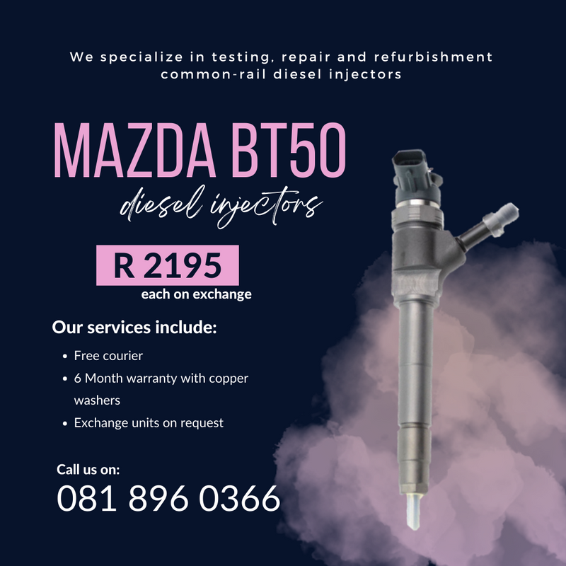 MAZDA BT5-0 DIESEL INJECTORS FOR SALE WITH 6 MONTH WARRANTY