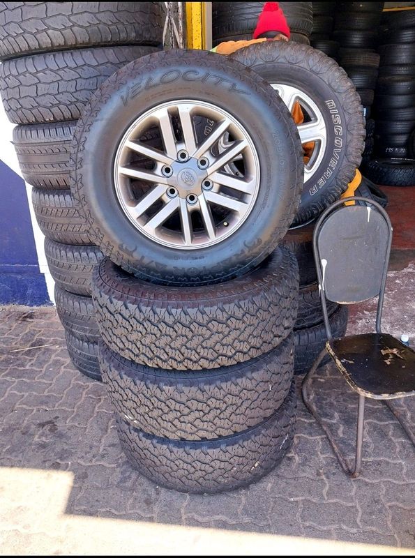 A clean set of 17inch Original Toyota hilux rims and tyres available ...