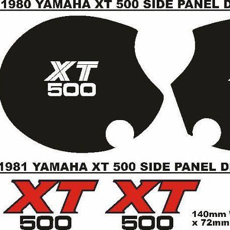 1981 Yamaha XT 500 side panel decals stickers