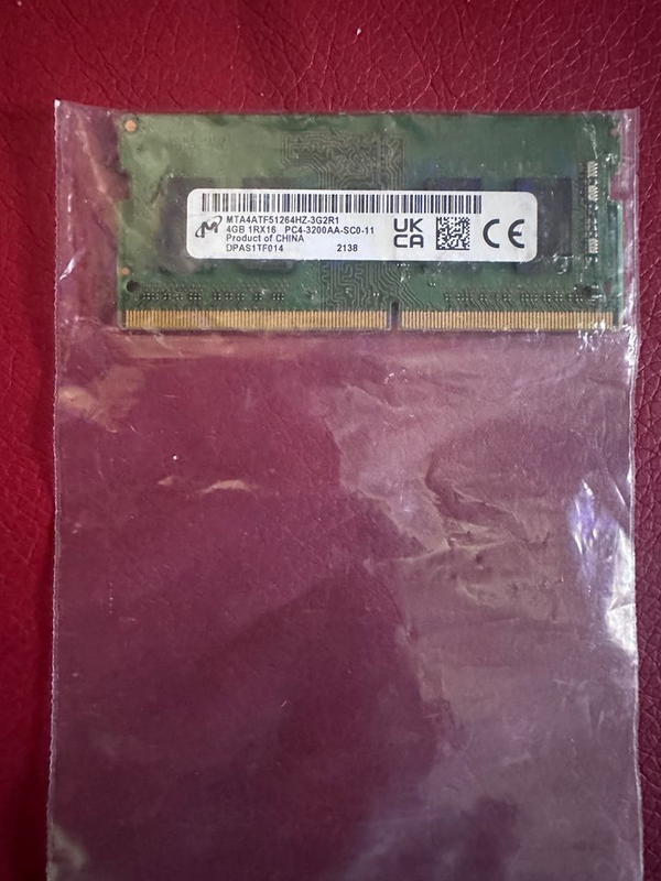 Micron MTA4ATF51264HZ 4GB DDR4 SO-DIMM 3200MHz 1RX16 Laptop Memory