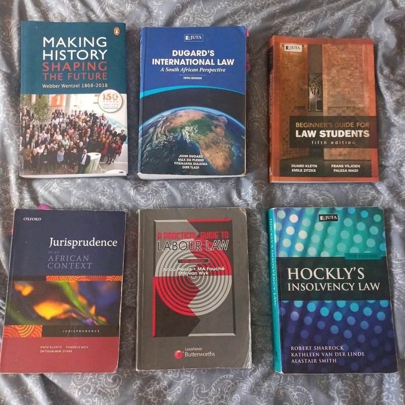 Various Law Textbooks (Beginners Guide,Labour, Insolvency, Jurisprudence, International Law,
