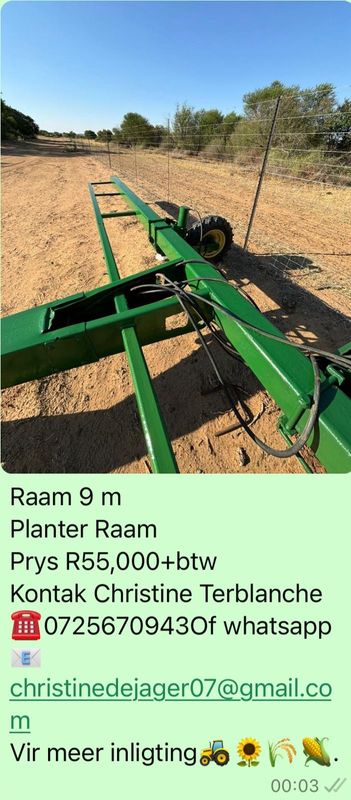 Planter Raam 9m