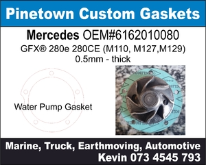 Mercedes 280e water Pump Gasket OEM#6162010080