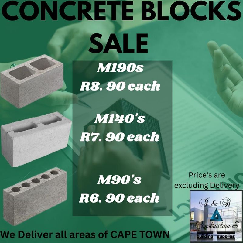 Concrete Blocks, Winter Sale, ALL area&#39;s of Capetown