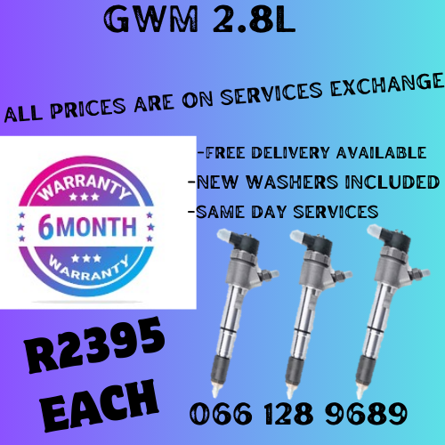 GWM 2.8L DIESEL INJECTORS FOR SALE ON EXCHANGE OR TO RECON YOUR OWN
