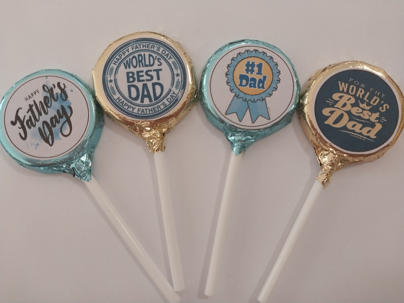 Fathersday chocolate lollipops