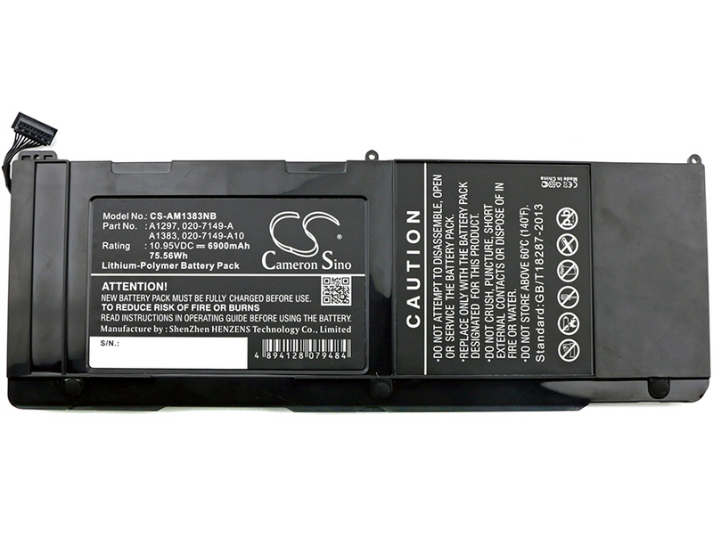 Notebook, Laptop Battery CS-AM1383NB for APPLE A1383 etc.