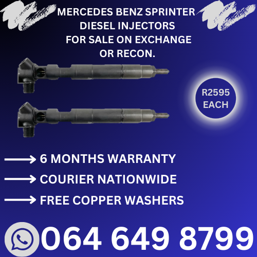 Mercedes Sprinter diesel injectors for sale on exchange or to recon with 6 months warranty