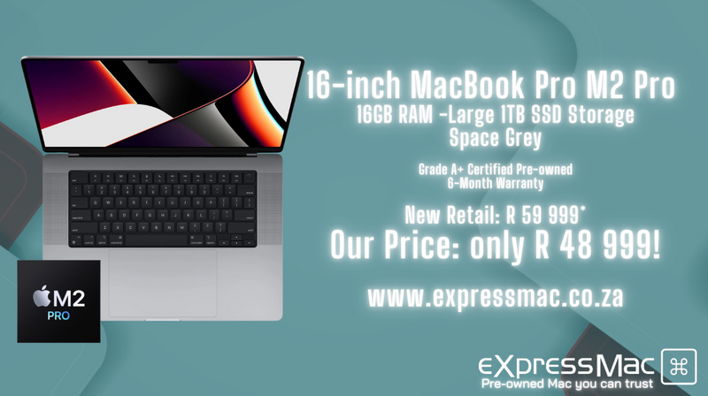 MacBook Pro 16-inch M2 Pro–16GB RAM-1TB (2023) Like New, 6-Month Warranty, Save 11K! VA