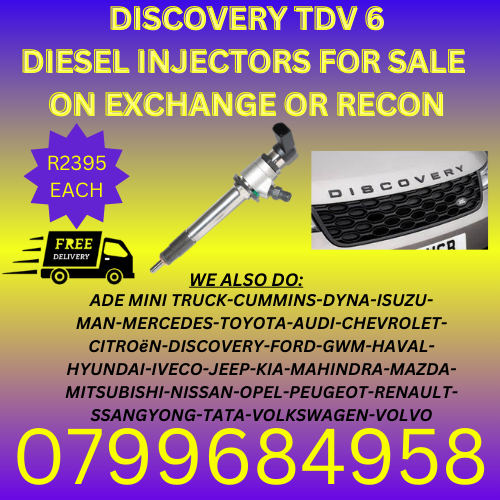 DISCOVERY TDV 6 DIESEL INJECTORS/ WE RECON AND SELL ON EXCHANGE