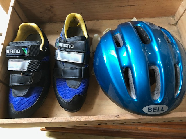 Ladies Cycle Shoes  and Helmet