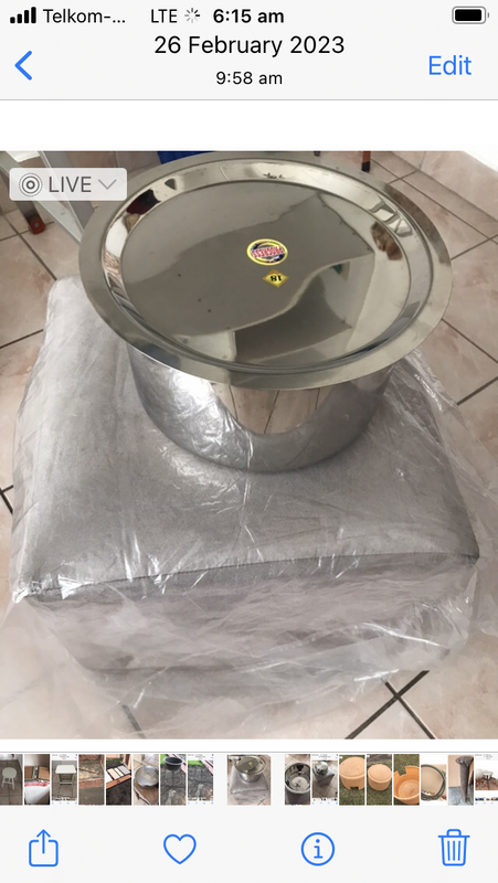 Stainless steel new pot 5 litre cell/WhatsApp 0680108392