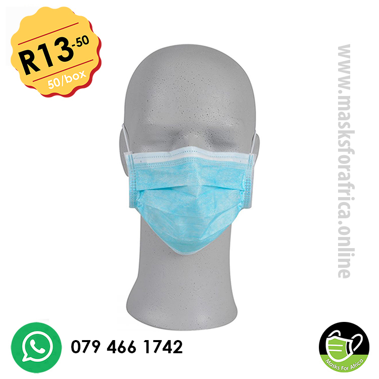 On Sale Now - Blue 3-ply Face Masks