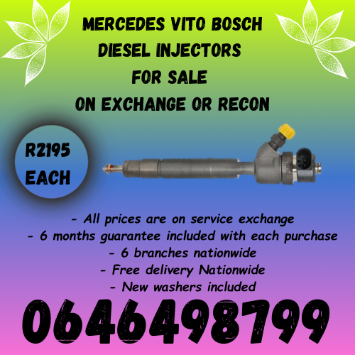 Mercedes Vito Bosch diesel injectors for sale on exchange delivery nationwide