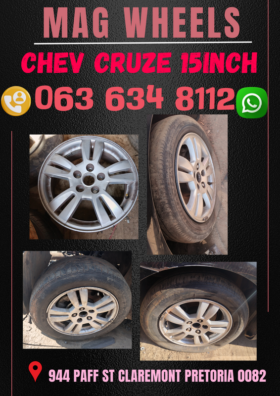 Chev cruze 15inch mag wheels R3500 Call me 0636348112