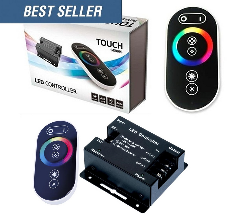 Touch Remote Wireless RGB LED Controller Latest Advanced Version for 12V and 24V. Brand New Products