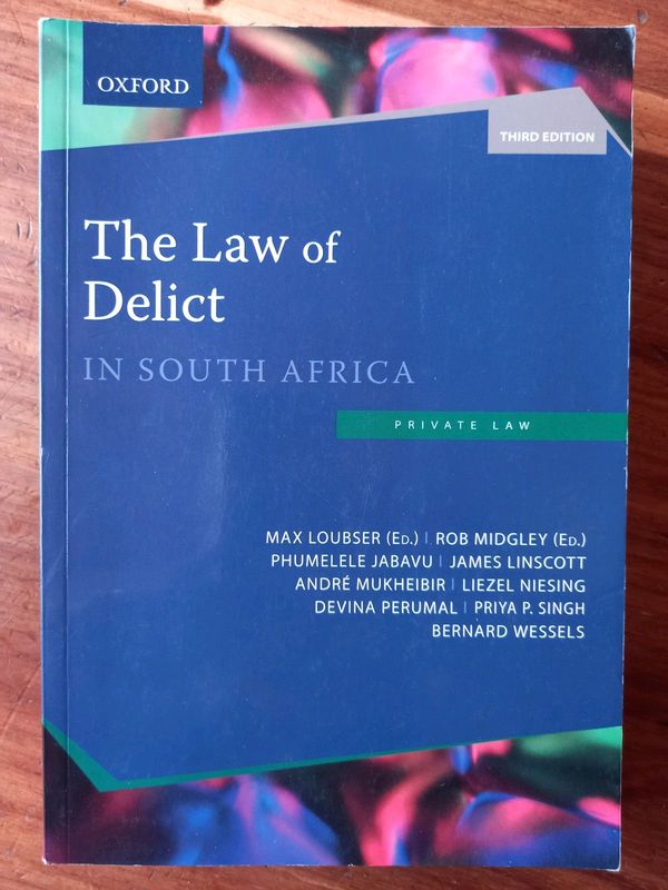 Law of Delict in South Africa 3rd Edition