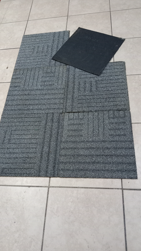 Rubber underneath carpet tiles