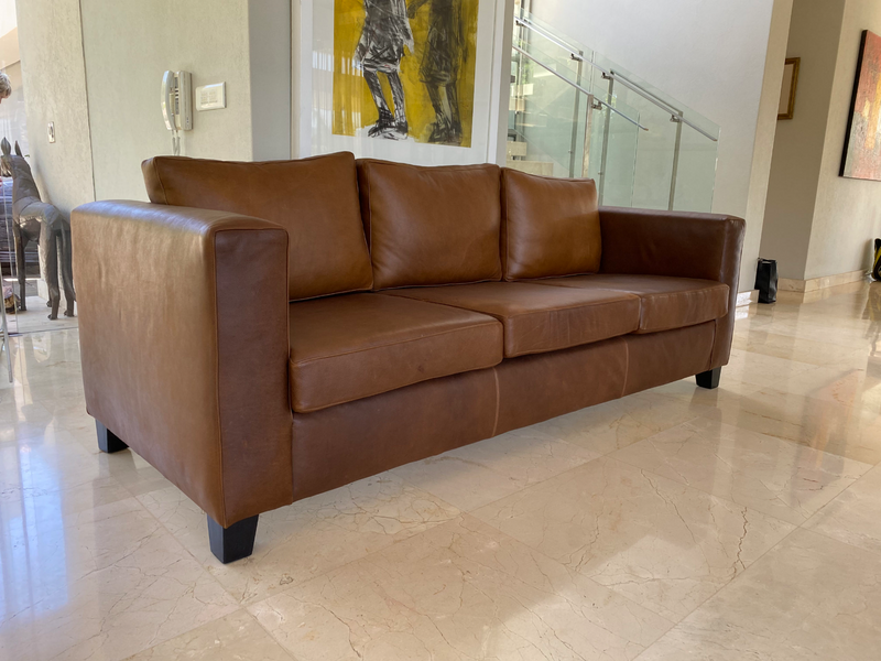 BRAND NEW 2.2m Genuine leather MODERN &amp; STYLISH three seater couch. (100% full grain gameskin)