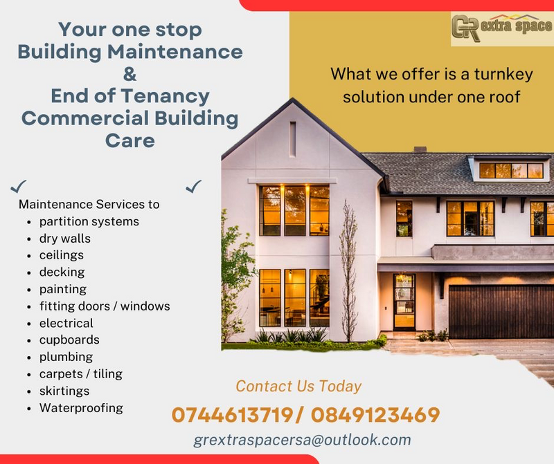 Commercial and end of tenancy building  maintenance and renovation