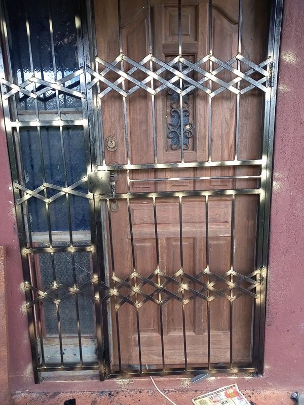 Black and gold security door