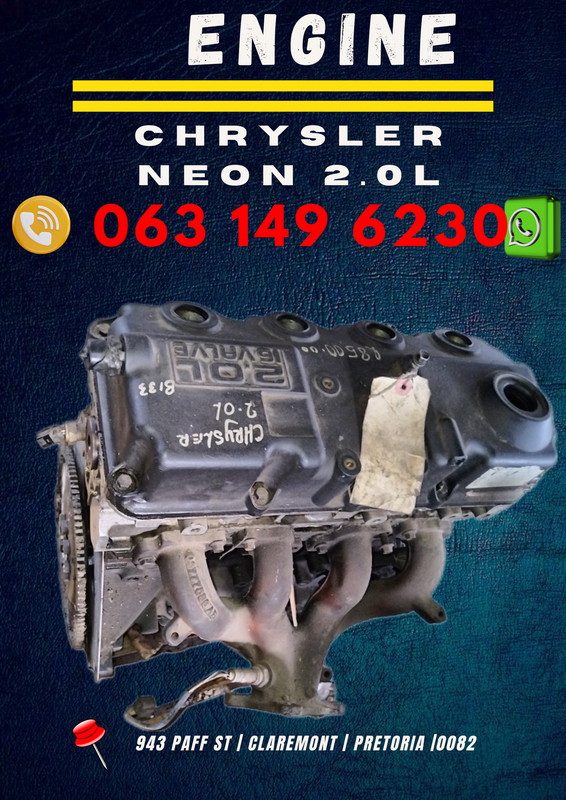 Chrysler neon 2.0l 16v engine R8000 Call or WhatsApp me 063 149 6230