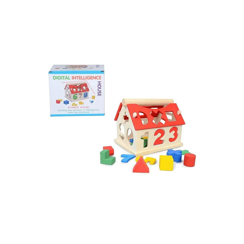 BXD HOUSE SHAPE AND NUMBER SORTER WOODEN