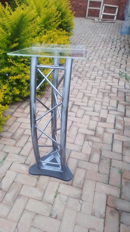 SILVER 3-LEG STEEL PULPITS AND PODIUMS