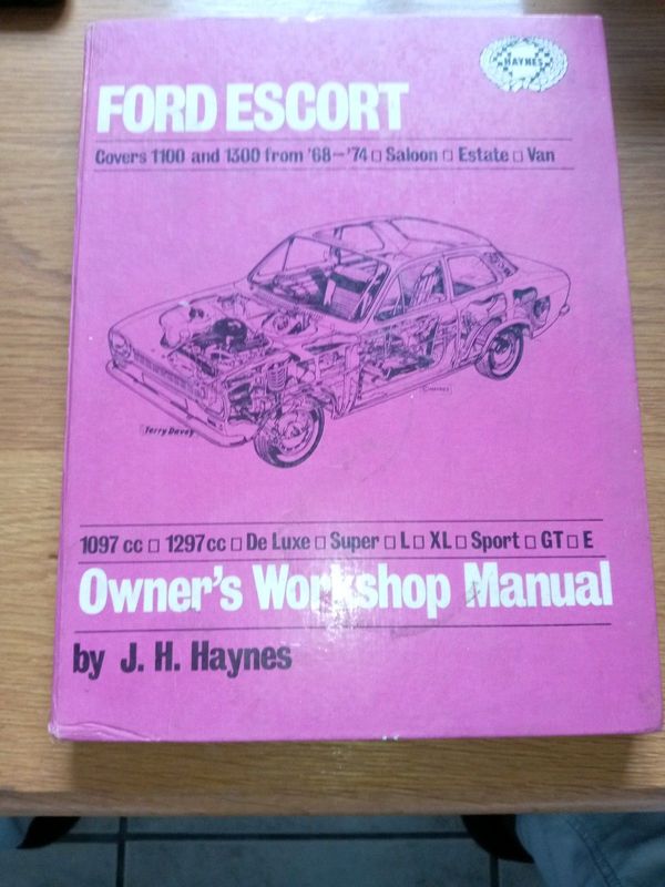 Ford escort owner manual  1968