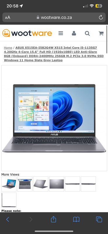 ASUS 15.6&#34; Laptop for sale