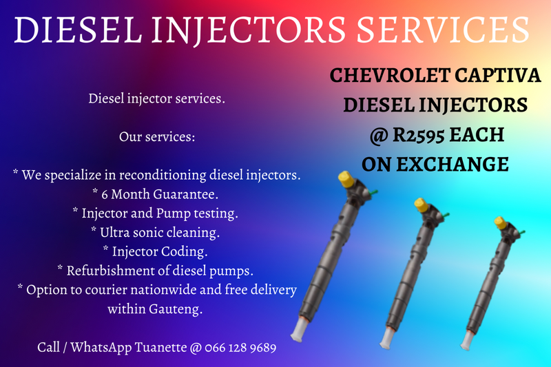 CHEVROLET CAPTIVA DELPHI DIESEL INJECTORS FOR SALE ON EXCHANGE OR TO RECON YOUR OWN