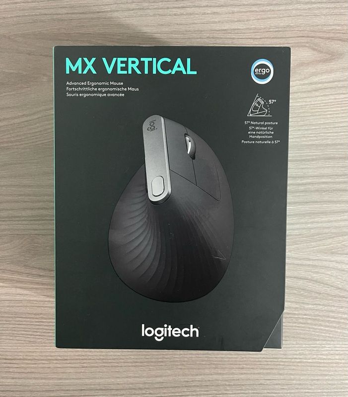 Brand New Sealed in Box Logitech Grey MX Vertical Advanced Wireless Mouse