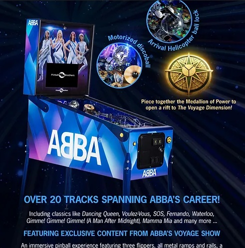Abba Pinball Machine (Available To Order)