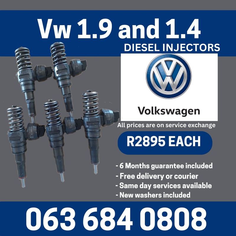 VW POLO 1.9 AND 1.4 TDI INJECTORS FOR SALE WITH WARRANTY