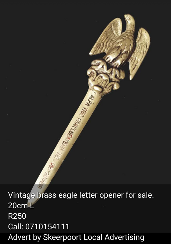 Vintage large brass eagle letter opener for sale