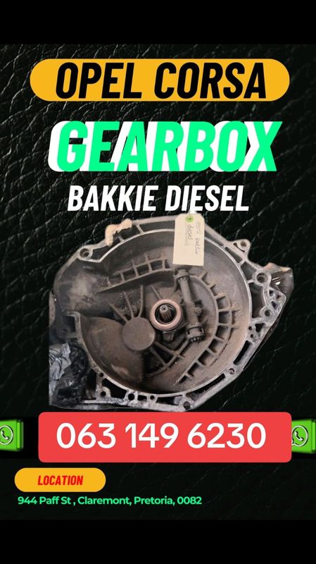 Opel corsa bakkie diesel gearbox R3500 Call or WhatsApp me 063 149 6230